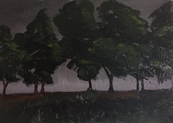 'Trees at Dusk, Edinburgh'