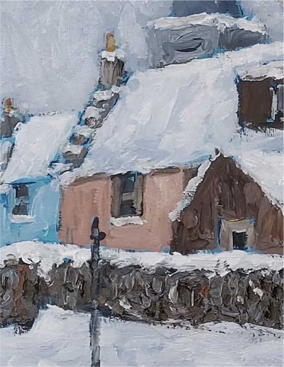 kilrenny cottages in snow