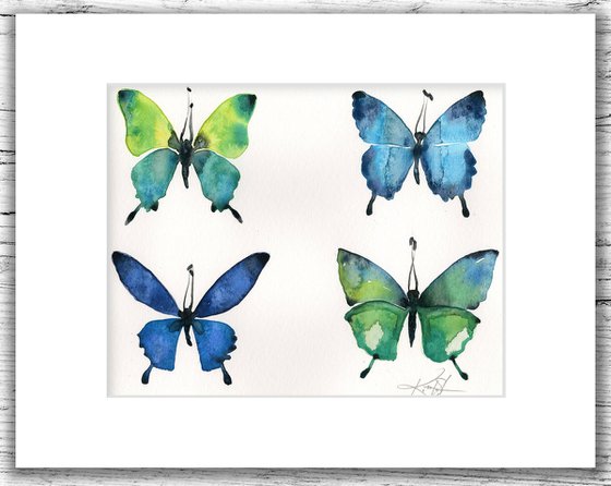 Four Butterflies 4 - Butterfly Art by Kathy Morton Stanion
