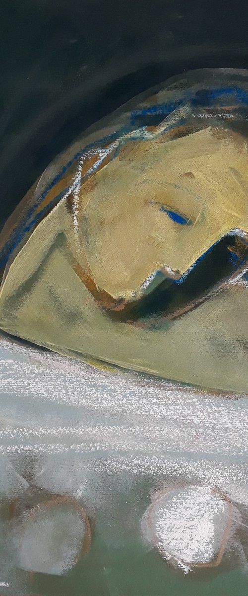 Woman in a white shirt. by Tatjana Auschew