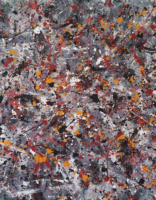Abstract  JACKSON POLLOCK style Acrylic  on Canvas by M.Y. by Max Yaskin
