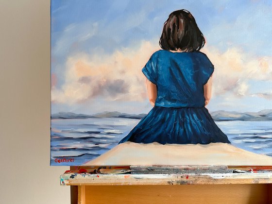 Waiting: Girl on the Pier