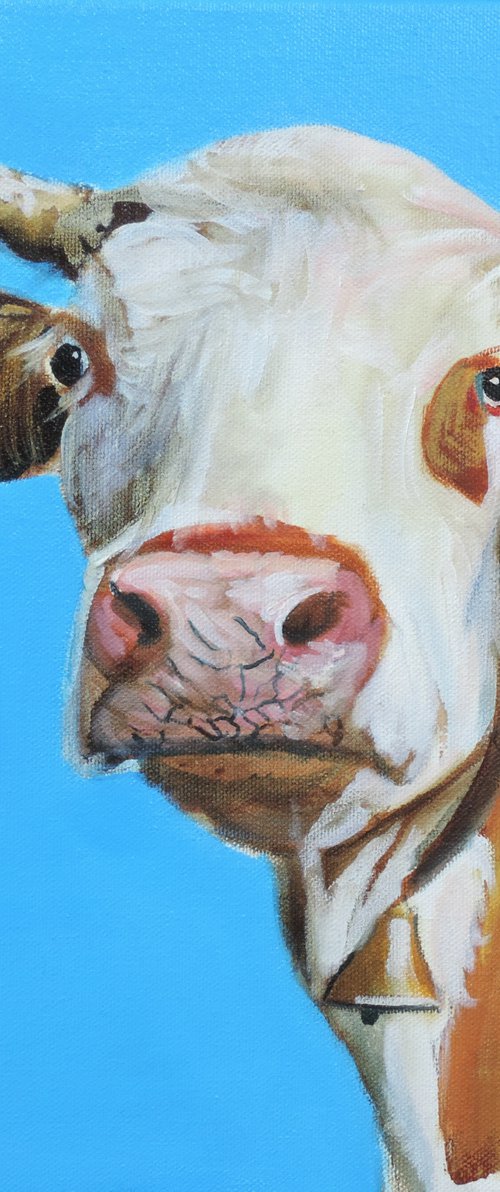 Cow with a bell by Gordon Bruce