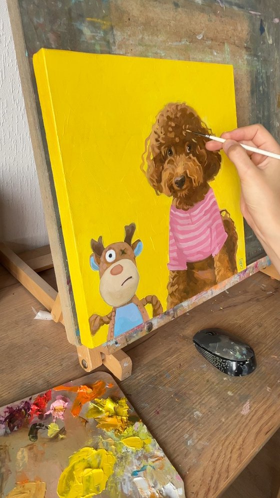 Portrait of a poodle