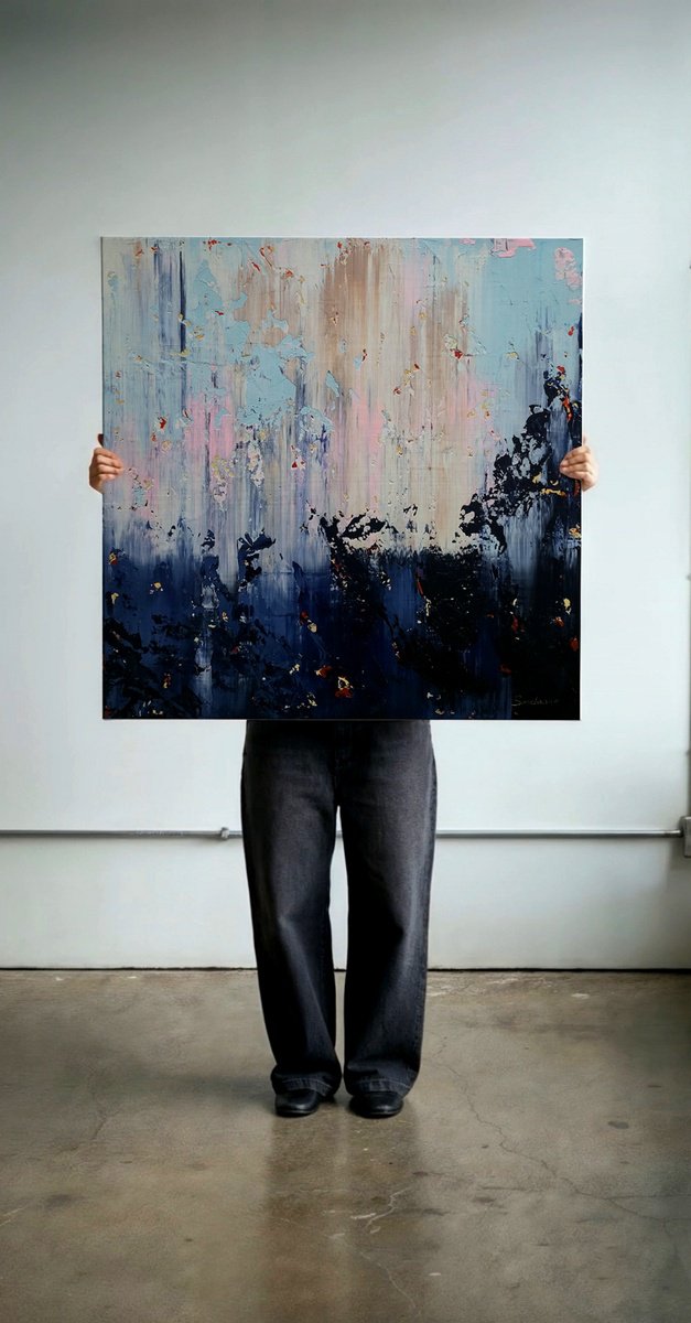 Abstract Acrylic Painting By Alex Senchenko, 39 X 39, Abstract 2501, Original Artwork