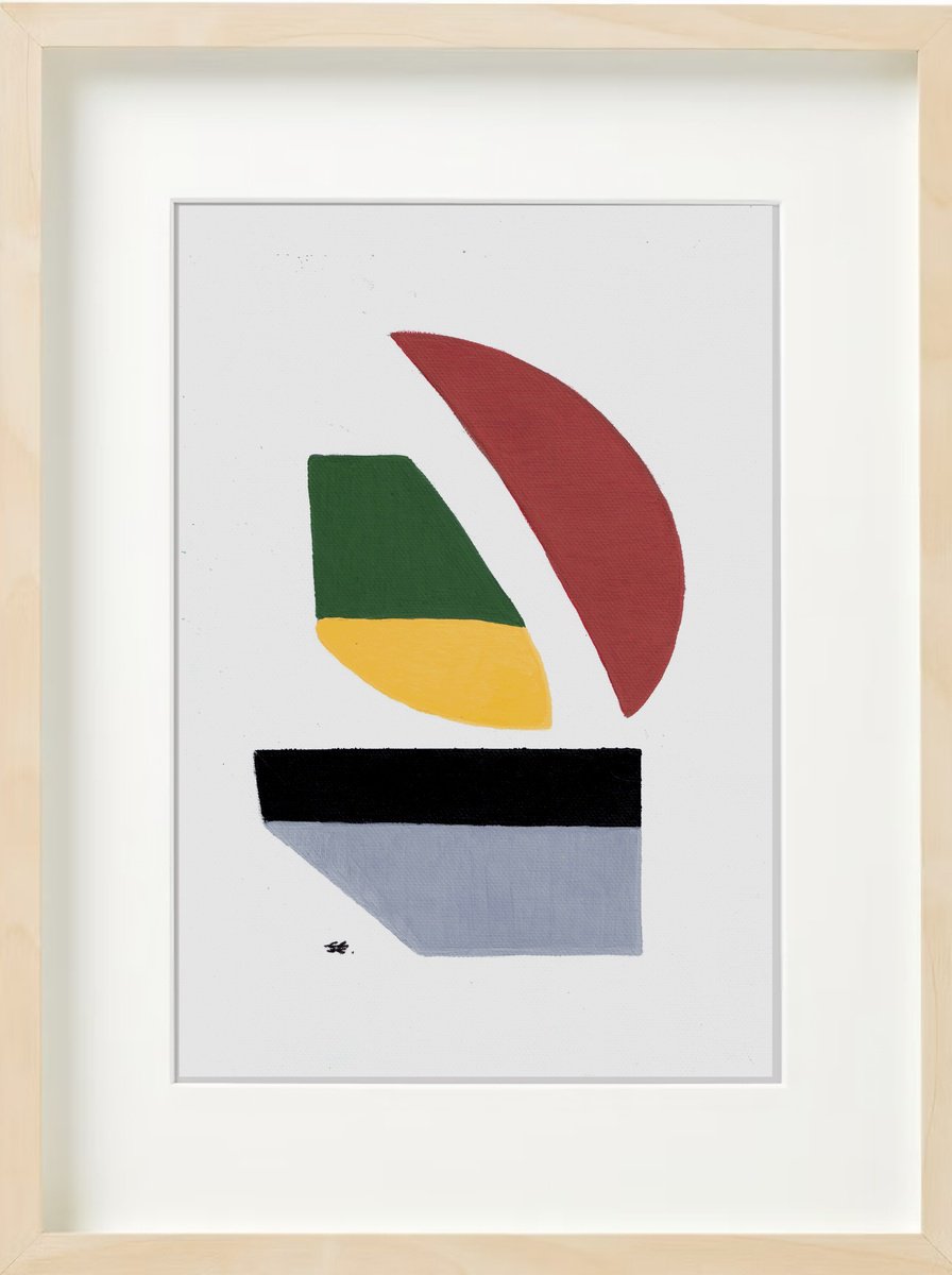 Abstract Acrylic Painting By Carla Sa Fernandes, 13 X 17, Ss51.S1, Original Artwork