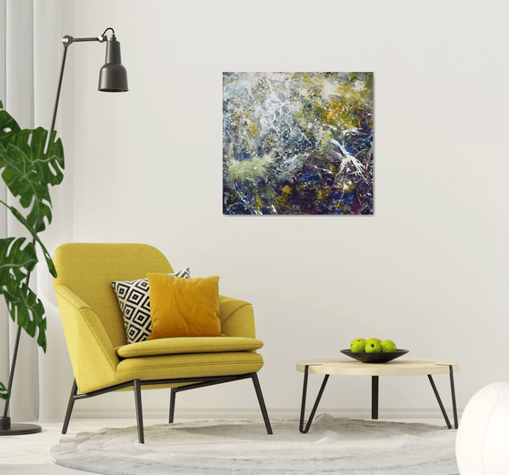 Large abstract painting. 90x95cm