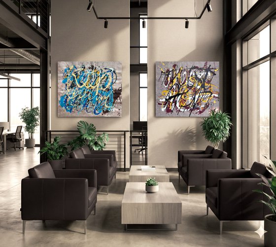 Workspace wall art - Diptych