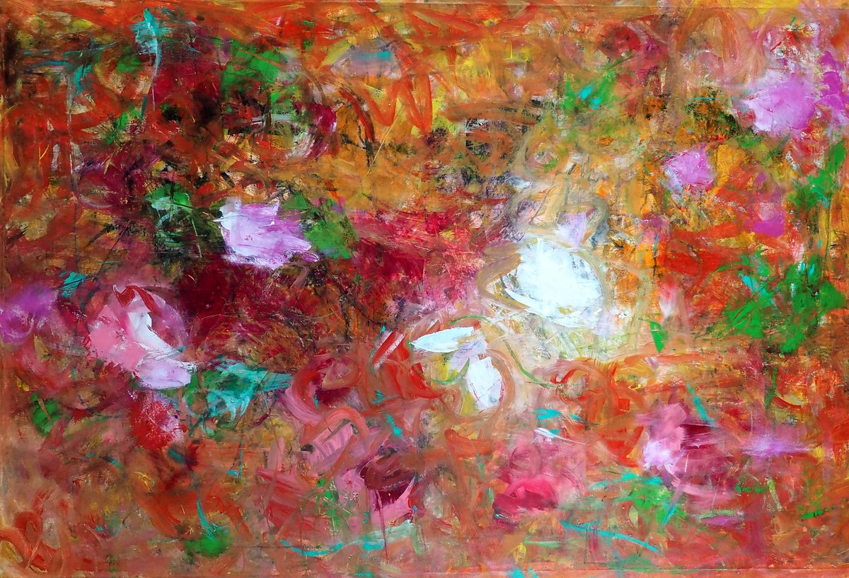 Abstract Acrylic Painting By Davina Nicholas, 61 X 41, Jocularity, Original Artwork