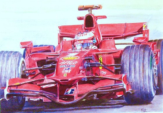 Kimi Räikkönen in the 2008 Ferrari