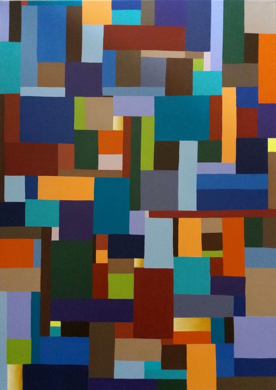 Rectangles  _ Large Abstract_150x70cm (59"x27.5")