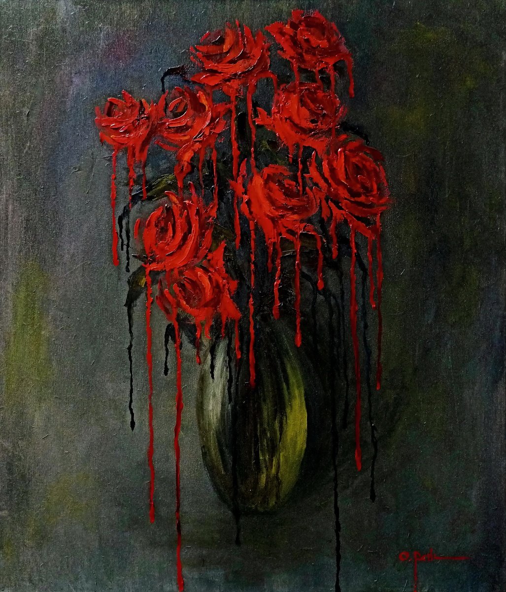 Roses Of Past Love By Oleh Rak, 24 X 28, Artwork For Sale On Artfinder