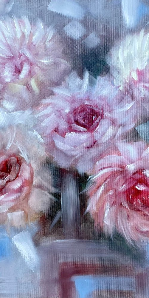 Peonies -abstract style by Tanja Frost