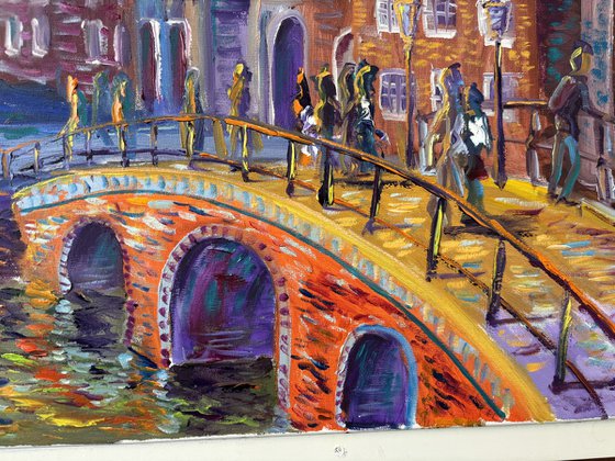 Old Church of Amsterdam Canal View
