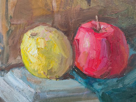 Still life with apples