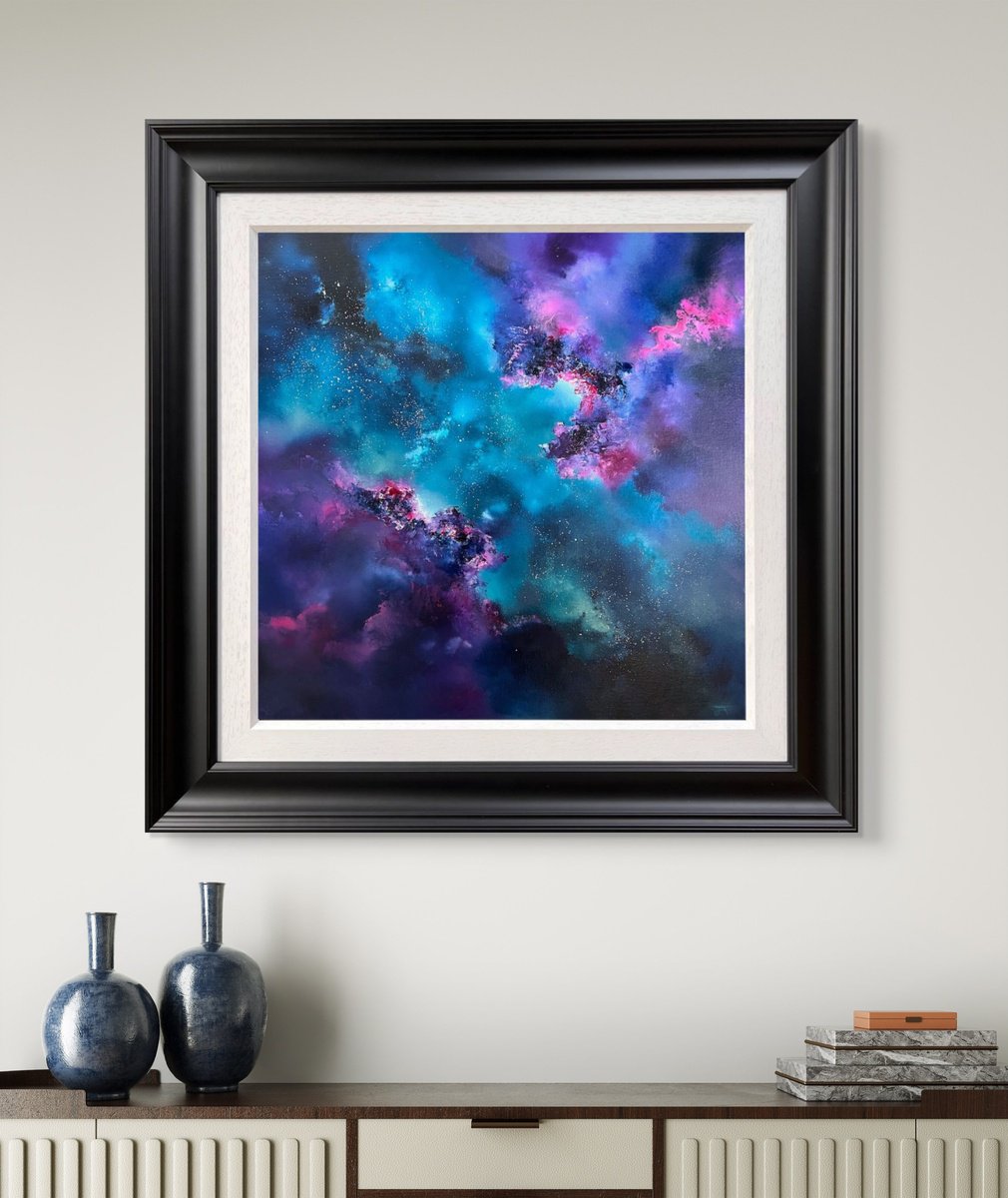 Abstract Oil Painting By Jaimie Volkaerts, 28 X 28, Beyond Our Reach, Original Artwork