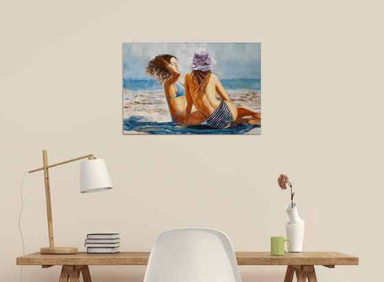 "Beach Day" , landscape, nude girl