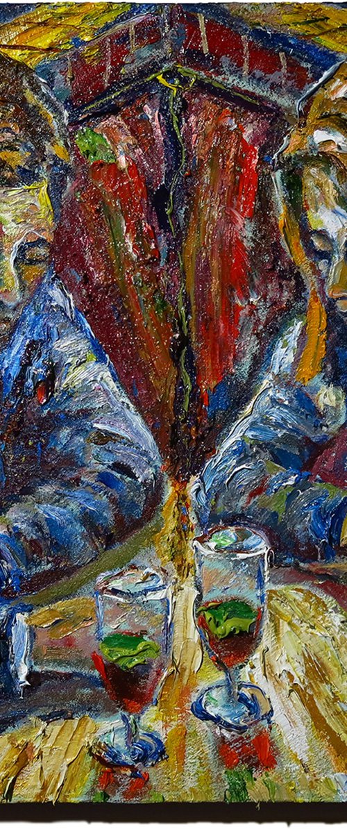 Original Oil Painting Love by David Padworny