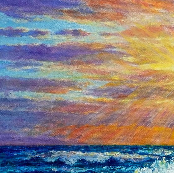 Sunset at Sea – Sun and Waves