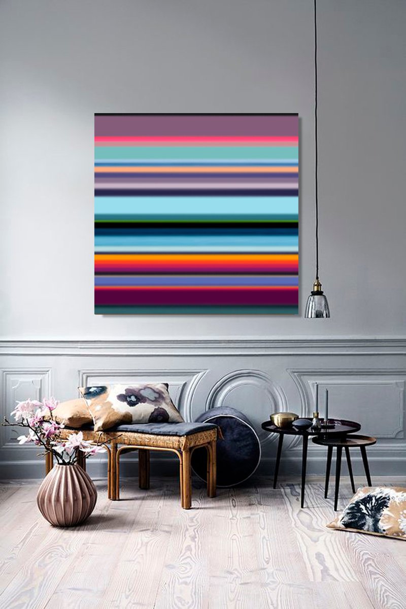 Abstract Giclee Print By Mir-Jan, 35 X 35", Abstract 90, Original Artwork