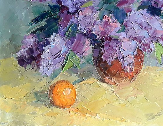 Lilac and tangerine