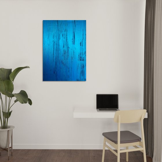 Hand-painted Blue Flow