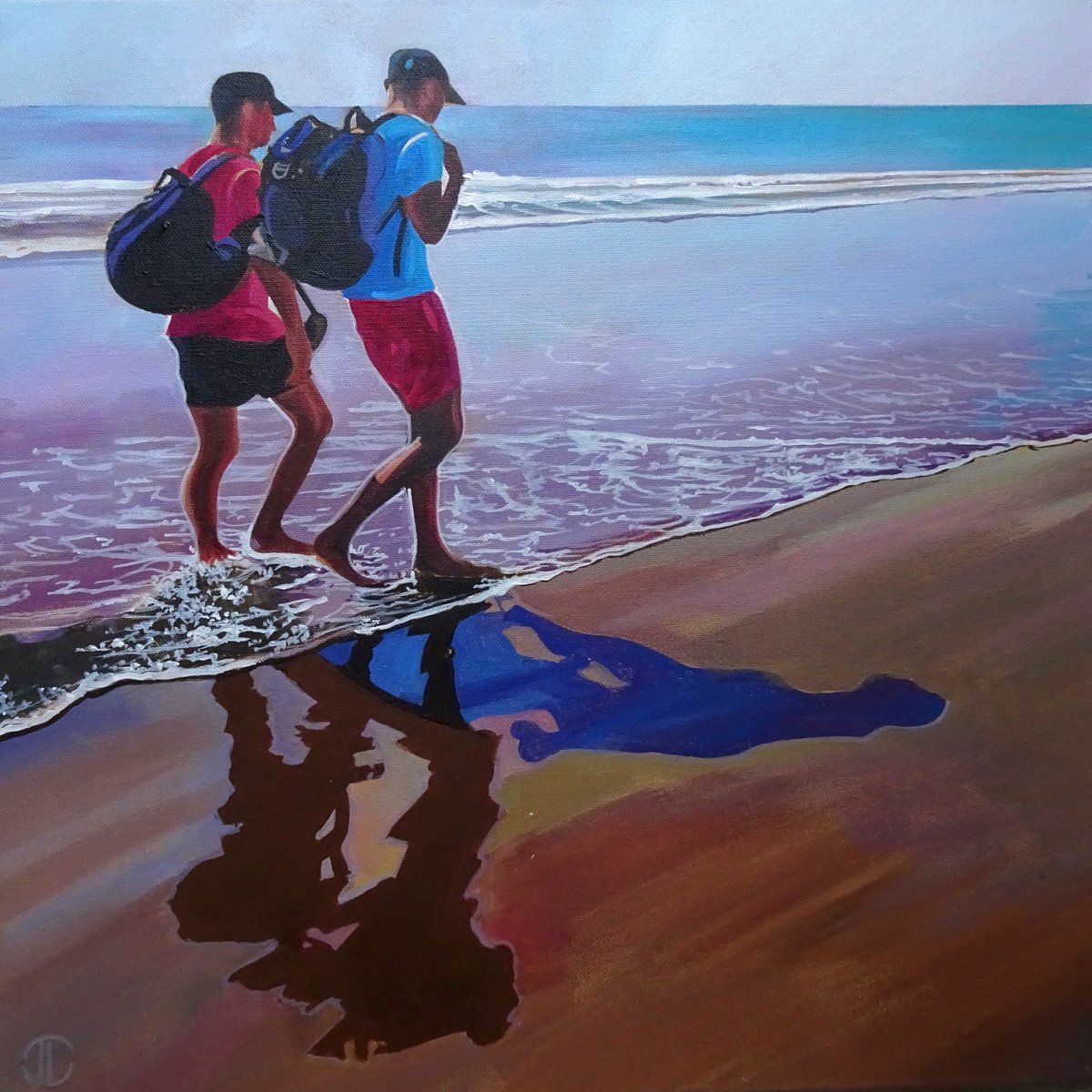 Impressionistic Landscape Acrylic Painting By Joseph Lynch, 20 X 19, Memories Of Summer, Original Artwork