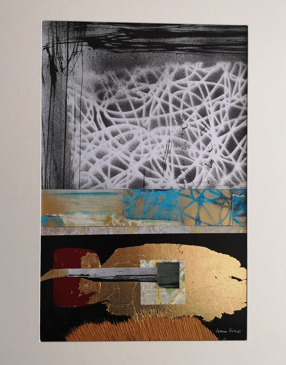 Abstract Painting By Ivana Urso, 17 X 20, Meeting Ii, Original Artwork