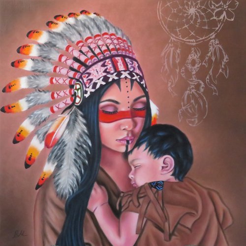 "Native American mother" by Monika Rembowska