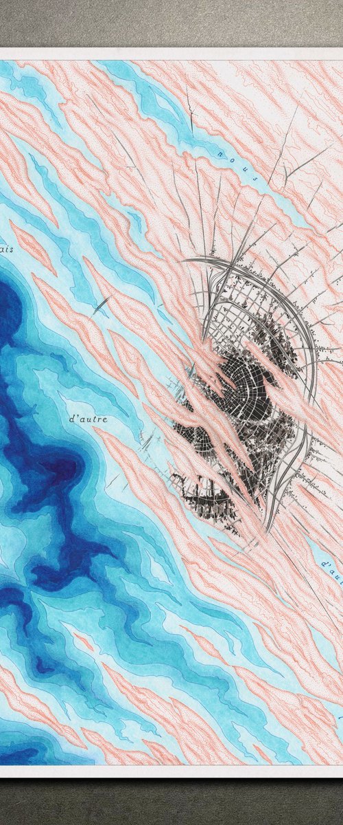 Strait - Imaginary map of a deserted city by Kishkindha