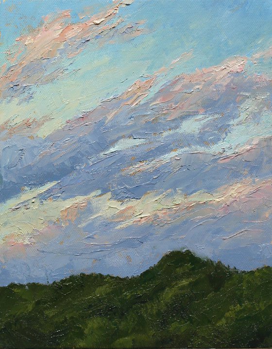 Pink Clouds over Green Hills