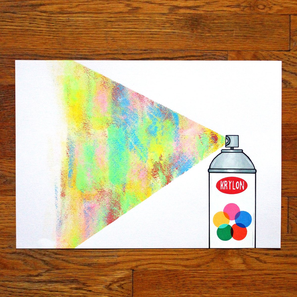 Still Life Acrylic Painting By Ian Viggars, 17 X 12, Krylon Graffiti Spray Can, Original Artwork