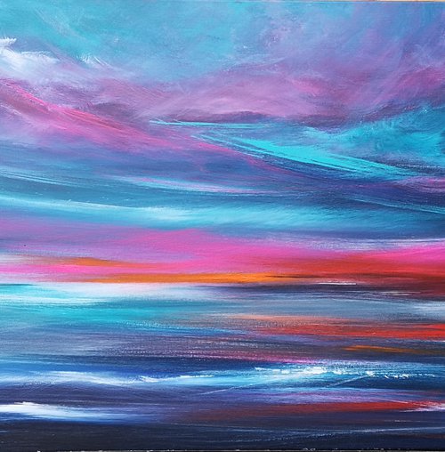 Sea & Sky 4 - seascape, emotional, panoramic by Mel Graham