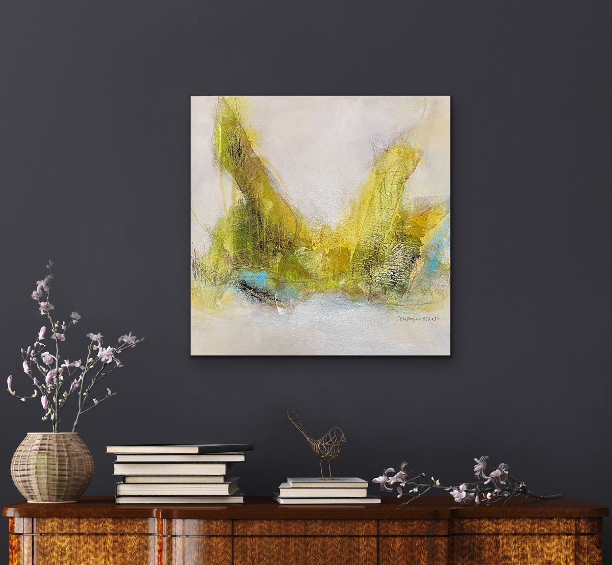  Happy Place I By Kirsten Schankweiler, 16 X 16, Artwork For Sale On Artfinder