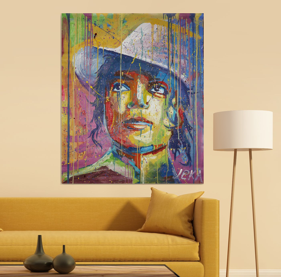 Michael Jackson "King of Pop" Acrylic on canvas 120x100