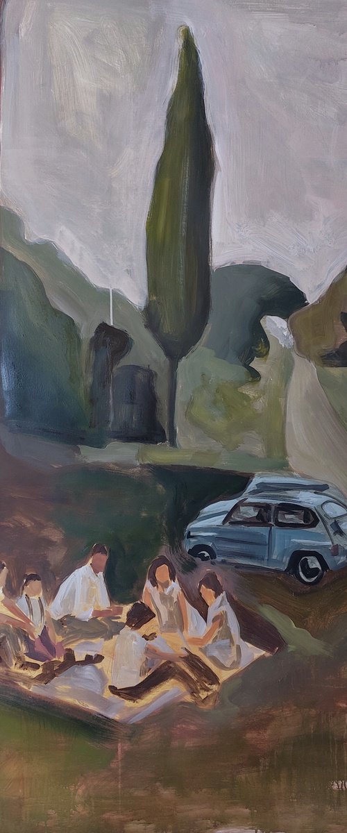 Picnic by the Cypress by Svitlana Brazhnikova