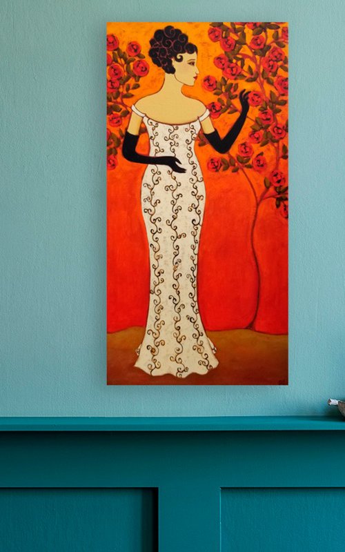 Evening Roses by Karen Rieger