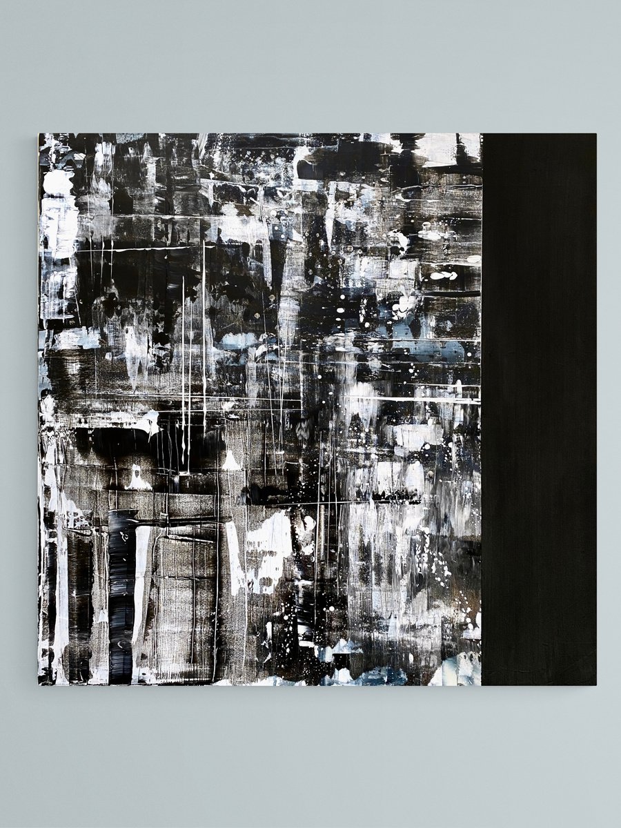 Abstract Painting By Cristina Dalla Valentina, 35 X 35, Graffiti /2, Original Artwork