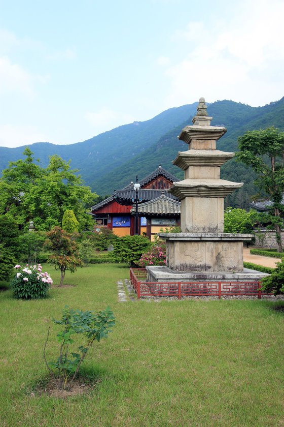 Stone Standing Still Among Green