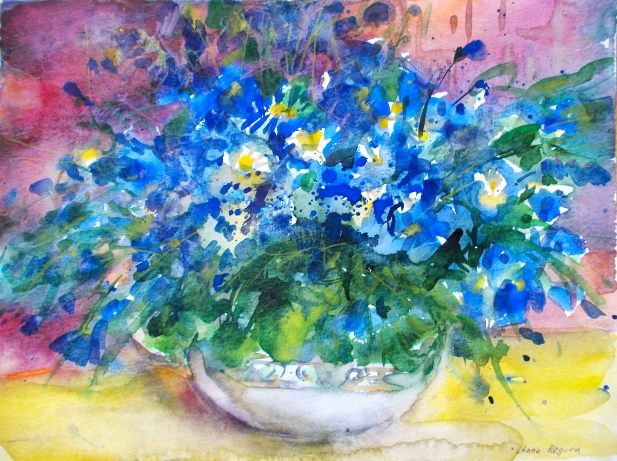 Blue flowers by Anna Rogova