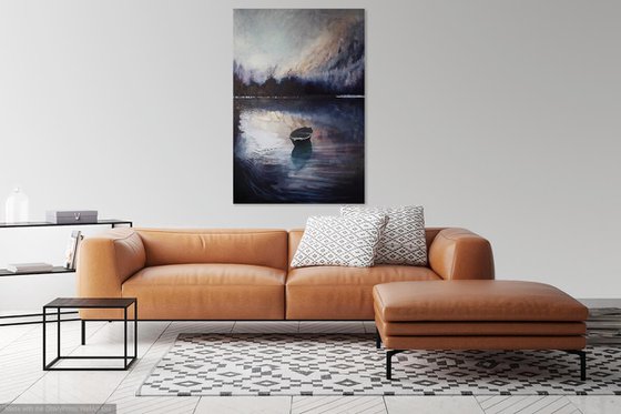 Solitude III (Large Painting approx 34" x 50")