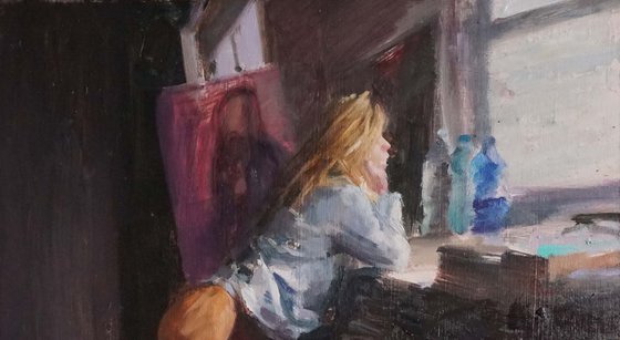 Meg in studio