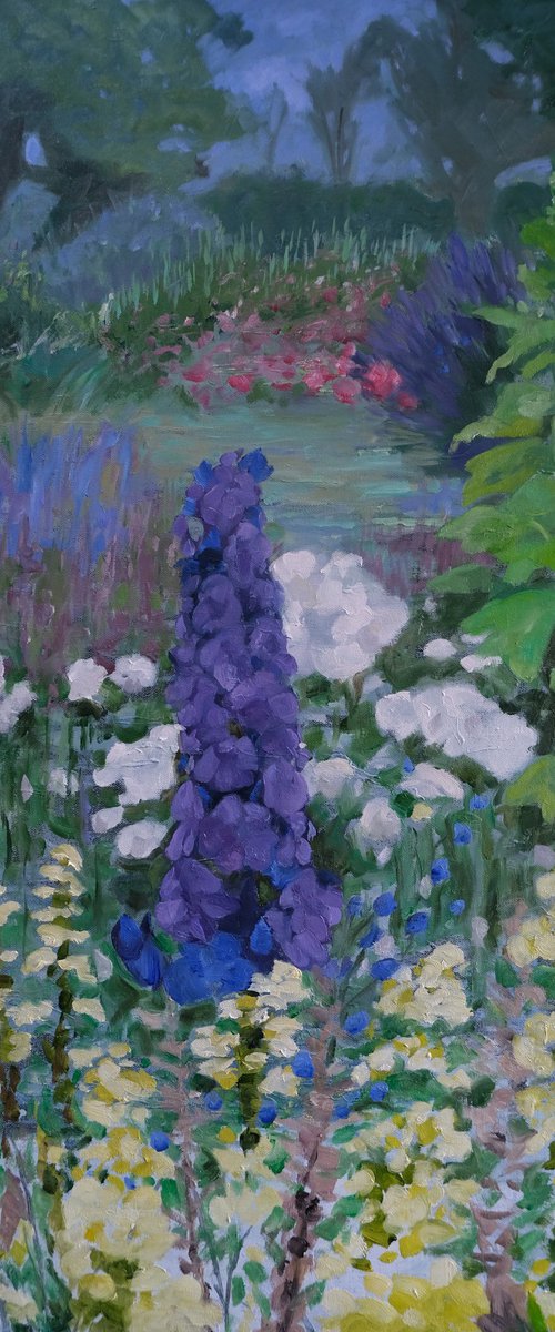 The lilac Delphinium by Kerry Lisa Davies