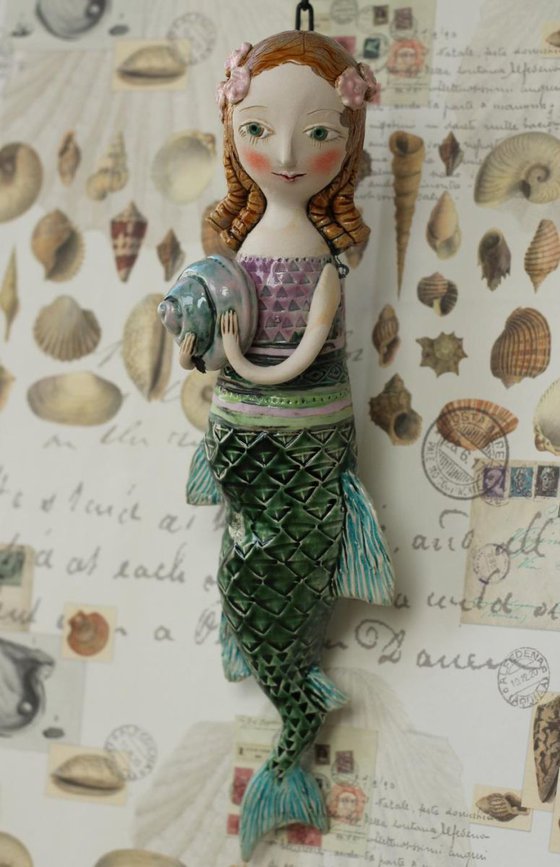 Little Mermaid, hanging sculpture.