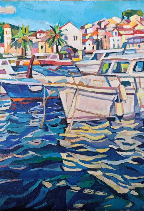 Rough sea in the harbour by Maja Đokić Mihajlović