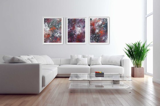 Red wine (triptych)