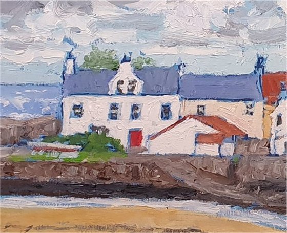 view from old bank restaurant, anstruther, low tide