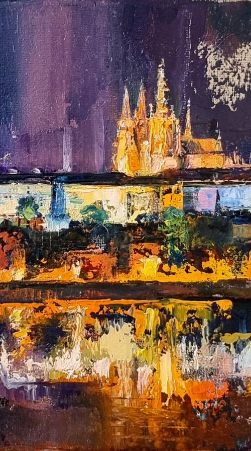 Night in Prague by Natalia Slushaieva