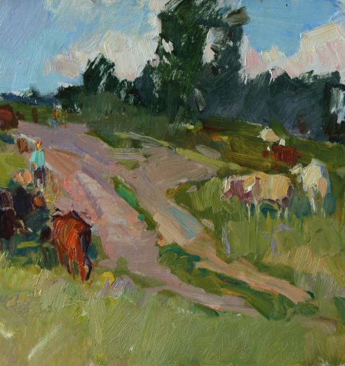 On the summer pasture by Aleksandr  Kryushyn