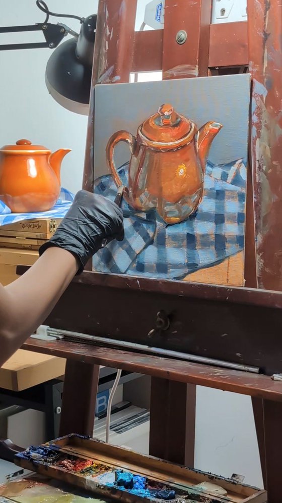 Orange Teapot